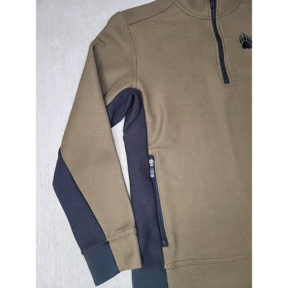 Alaskan Hardgear 1/4 Zip Sweater Graveltec Two Tone Long Sleeve Pullover Men's L